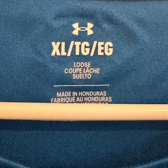 Under Armour Men's Sports Style Short Sleeve Logo Tee in Blue XL - Picture 3 of 4